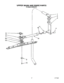 09 - Upper Wash And Rinse parts for Kitchenaid Dishwasher KUDB22HT0 from AppliancePartsPros.com