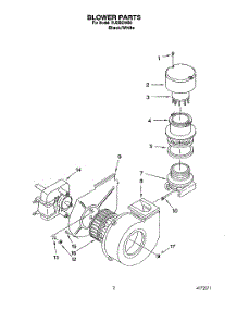 02 - Blower parts for Kitchenaid Dishwasher KUDB23HB0 from AppliancePartsPros.com