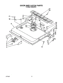 13 - Door And Latch parts for Kitchenaid Dishwasher KUDB22HT0 from AppliancePartsPros.com