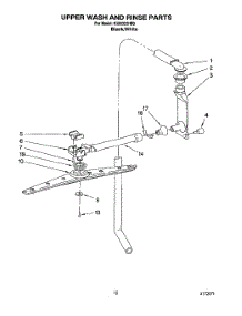 08 - Upper Wash And Rinse parts for Kitchenaid Dishwasher KUDB23HB0 from AppliancePartsPros.com