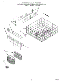 10 - Lower Rack parts for Kitchenaid Dishwasher KUDS24SEAL0 from AppliancePartsPros.com