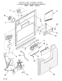 11 - Door And Latch parts for Kitchenaid Dishwasher KUDS24SEAL0 from AppliancePartsPros.com