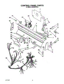 03 - Control Panel, Lit / Optional parts for Kitchenaid Dishwasher KUDD230YWH0 from AppliancePartsPros.com