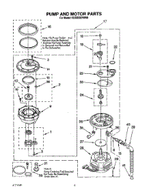 04 - Pump And Motor parts for Kitchenaid Dishwasher KUDD230YWH0 from AppliancePartsPros.com