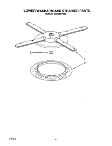 05 - Lower Washarm And Strainer parts for Kitchenaid Dishwasher KUDD230YWH0 from AppliancePartsPros.com