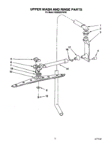08 - Upper Wash And Rinse parts for Kitchenaid Dishwasher KUDD230YWH0 from AppliancePartsPros.com