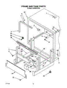 09 - Frame And Tank parts for Kitchenaid Dishwasher KUDD230YWH0 from AppliancePartsPros.com
