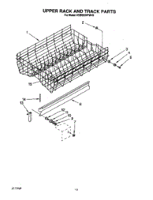 10 - Upper Rack And Track parts for Kitchenaid Dishwasher KUDD230YWH0 from AppliancePartsPros.com