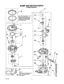 04 - Pump And Motor parts for Kitchenaid Dishwasher KUDJ23HY1 from AppliancePartsPros.com