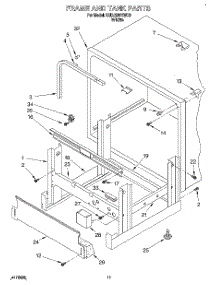 09 - Frame And Tank parts for Kitchenaid Dishwasher KUDJ230YWH3 from AppliancePartsPros.com