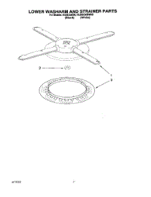 05 - Lower Washarm And Strainer parts for Kitchenaid Dishwasher KUDD230B0 from AppliancePartsPros.com
