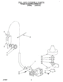 07 - Fill And Overfill parts for Kitchenaid Dishwasher KUDA230YWH2 from AppliancePartsPros.com