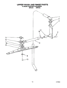 08 - Upper Wash And Rinse parts for Kitchenaid Dishwasher KUDD230B0 from AppliancePartsPros.com