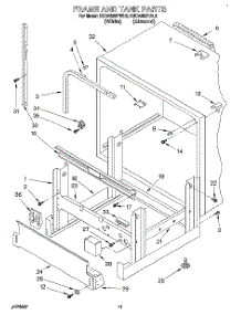 09 - Frame And Tank parts for Kitchenaid Dishwasher KUDA230YWH2 from AppliancePartsPros.com