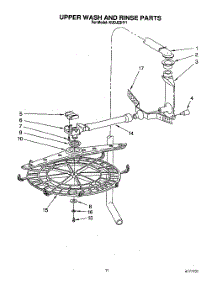 08 - Upper Wash And Rinse parts for Kitchenaid Dishwasher KUDJ23HY1 from AppliancePartsPros.com