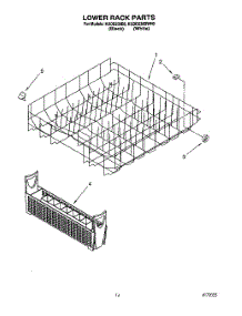 11 - Lower Rack parts for Kitchenaid Dishwasher KUDD230B0 from AppliancePartsPros.com