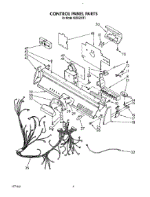 04 - Control Panel, Lit / Optional parts for Kitchenaid Dishwasher KUDS220T3 from AppliancePartsPros.com