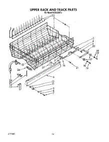 11 - Upper Rack And Track parts for Kitchenaid Dishwasher KUDS220T3 from AppliancePartsPros.com