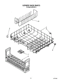12 - Lower Rack parts for Kitchenaid Dishwasher KUDS220T3 from AppliancePartsPros.com