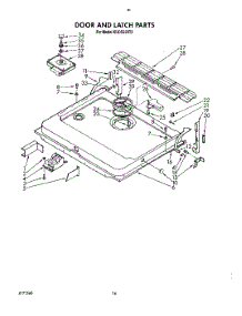 13 - Door And Latch parts for Kitchenaid Dishwasher KUDS220T3 from AppliancePartsPros.com