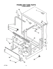 09 - Frame And Tank parts for Kitchenaid Dishwasher KUDH230Y1 from AppliancePartsPros.com