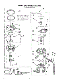 05 - Pump And Motor parts for Kitchenaid Dishwasher KUDP230Y0 from AppliancePartsPros.com