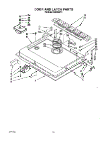 12 - Door And Latch parts for Kitchenaid Dishwasher KUDH230Y1 from AppliancePartsPros.com