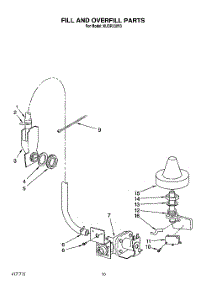 08 - Fill And Overfill parts for Kitchenaid Dishwasher KUDP230Y0 from AppliancePartsPros.com