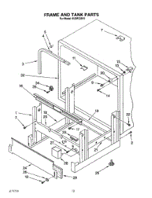 10 - Frame And Tank parts for Kitchenaid Dishwasher KUDP230Y0 from AppliancePartsPros.com