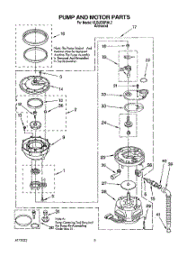 04 - Pump And Motor parts for Kitchenaid Dishwasher KUDJ230YAL2 from AppliancePartsPros.com