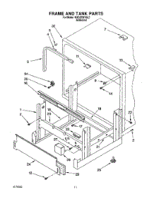 09 - Frame And Tank parts for Kitchenaid Dishwasher KUDJ230YAL2 from AppliancePartsPros.com