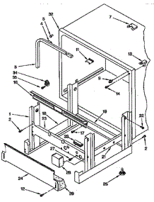 Frame And Tank parts for Kitchenaid Dishwasher KUDT23HY3 from AppliancePartsPros.com