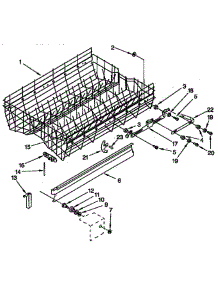 Upper Rack And Track parts for Kitchenaid Dishwasher KUDT23HY3 from AppliancePartsPros.com