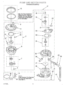 04 - Pump And Motor parts for Kitchenaid Dishwasher KUDJ230YAL1 from AppliancePartsPros.com