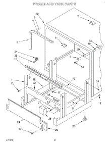 09 - Frame And Tank parts for Kitchenaid Dishwasher KUDJ230YAL1 from AppliancePartsPros.com