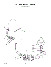 07 - Fill And Overfill parts for Kitchenaid Dishwasher KUDB23HY1 from AppliancePartsPros.com