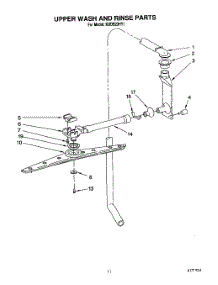 08 - Upper Wash And Rinse parts for Kitchenaid Dishwasher KUDB23HY1 from AppliancePartsPros.com