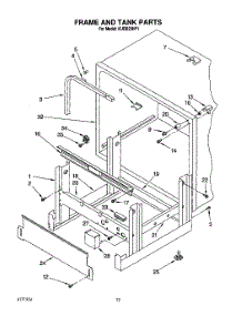 09 - Frame And Tank parts for Kitchenaid Dishwasher KUDB23HY1 from AppliancePartsPros.com