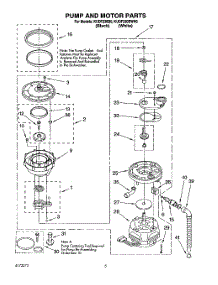 04 - Pump And Motor parts for Kitchenaid Dishwasher KUDF230B0 from AppliancePartsPros.com