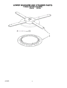 05 - Lower Washarm And Strainer parts for Kitchenaid Dishwasher KUDF230B0 from AppliancePartsPros.com