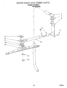 08 - Upper Wash And Rinse parts for Kitchenaid Dishwasher KUDB230Y2 from AppliancePartsPros.com