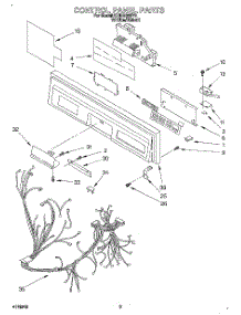 03 - Control Panel, Lit / Optional parts for Kitchenaid Dishwasher KUDA23SY2 from AppliancePartsPros.com