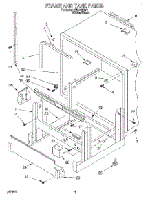 09 - Frame And Tank parts for Kitchenaid Dishwasher KUDA23SY2 from AppliancePartsPros.com