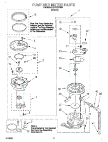 04 - Pump And Motor parts for Kitchenaid Dishwasher KUDP23HB0 from AppliancePartsPros.com
