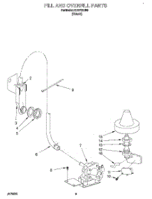 07 - Fill And Overfill parts for Kitchenaid Dishwasher KUDP23HB0 from AppliancePartsPros.com
