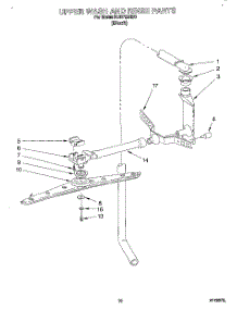 08 - Upper Wash And Rinse parts for Kitchenaid Dishwasher KUDP23HB0 from AppliancePartsPros.com