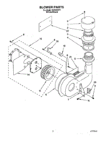 02 - Blower parts for Kitchenaid Dishwasher KUDA23ZY1 from AppliancePartsPros.com