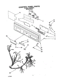 03 - Control Panel, Lit / Optional parts for Kitchenaid Dishwasher KUDA23ZY1 from AppliancePartsPros.com
