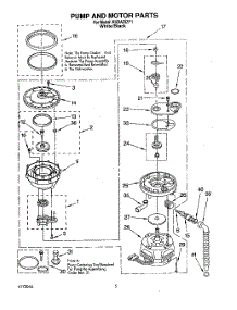 04 - Pump And Motor parts for Kitchenaid Dishwasher KUDA23ZY1 from AppliancePartsPros.com
