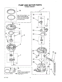 04 - Pump And Motor parts for Kitchenaid Dishwasher KUDB230Y1 from AppliancePartsPros.com